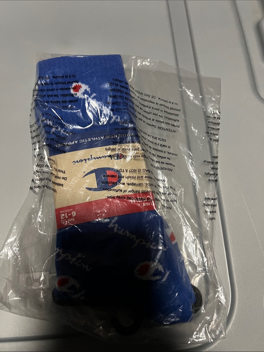 Champion Men’s Royal Blue Logo Crew Socks. Sz 10-13